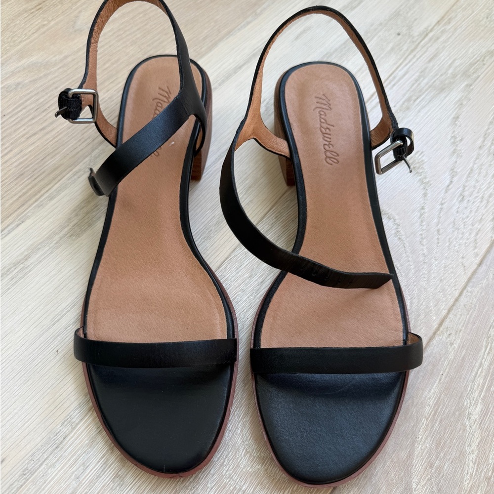 Madewell Black Leather Sandals